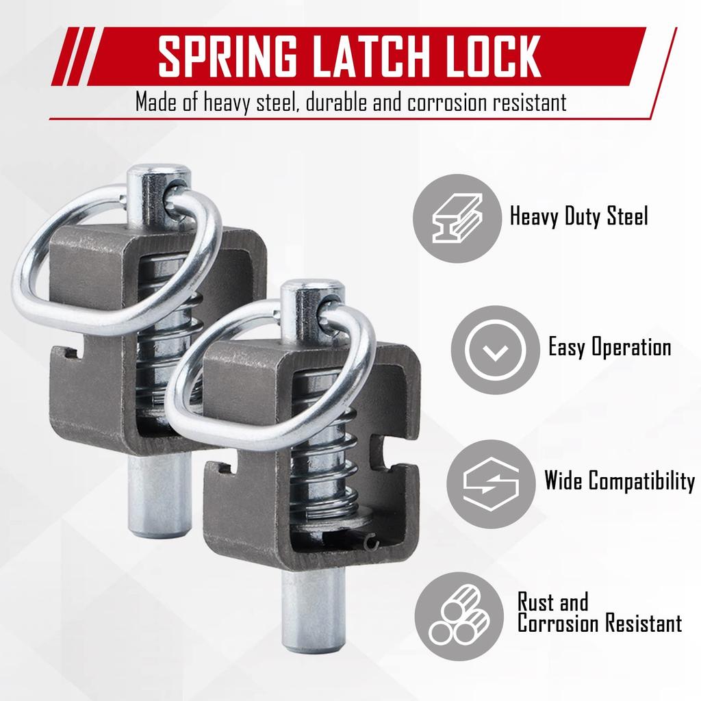 SPARKWHIZ Spring Lock, Weld- Spring Assembly, Trailer Gate , Pack of 2 (Universal)