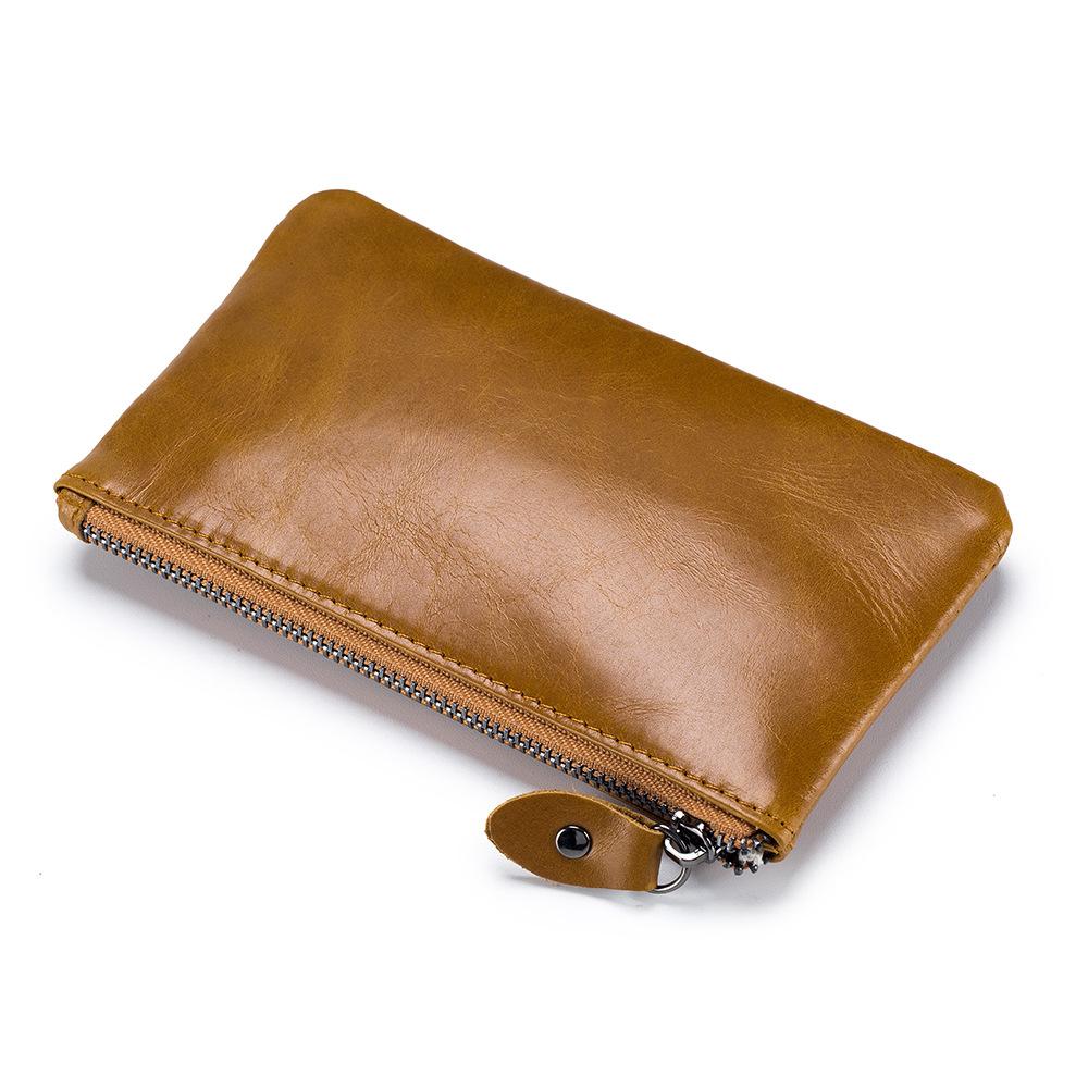 

Новая простая и ретро мужская сумка для мелочи, ультратонкая сумка для хранения, портативный тонкий кардхолдер, оптовая продажа кошельков для монет. хаки