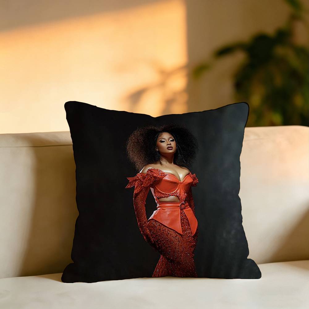 Rapper CCardi B Pillow Case Square DoubleSided Sofa Cushion Cover Bedroom Bedside Pillow