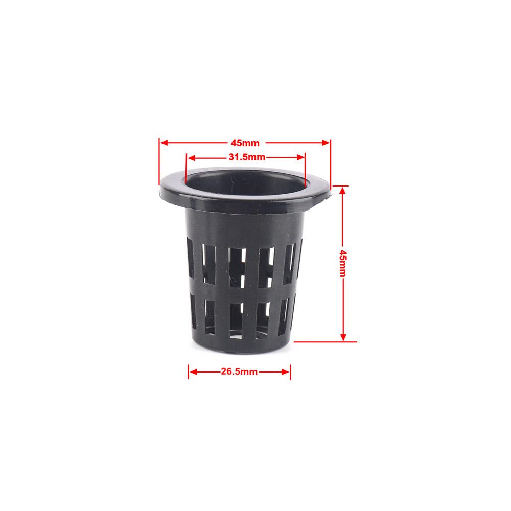 10pcs Hydroponic Baskets Plant Veg Grow Nursery Cup Pot Tray Aeroponic Planter Mini Wide Lip Design Black and White Garden Tools