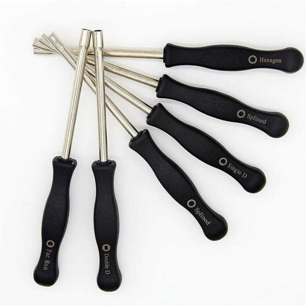 

This 6-piece carburetor regulator carburetor adjustment tool includes 21-tooth splines, 7-tooth splines, Pac-Man, single D, double D, and hexagonal