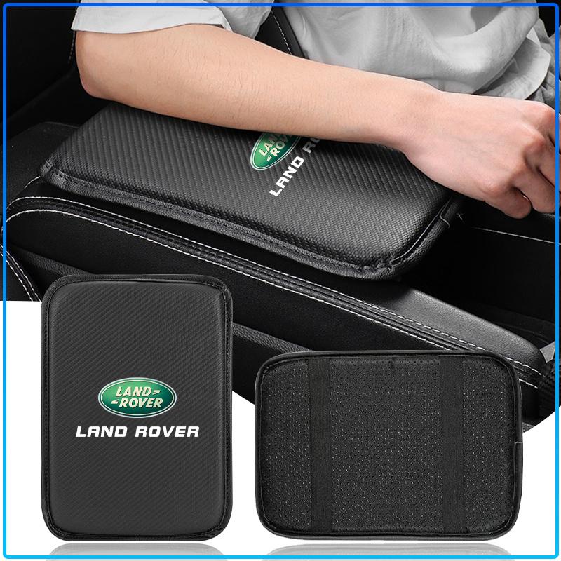 1Pcs Car Armrest Box Mats Leather Center Console Covers Emblem For Land Rover Freelander 2 L2 L319 L462 LF Range Sport Evoque L322 Discovery 2 3 4 5