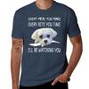 Funny Maltese Dog Watching Owner Quote Puppy Mom Dad Gift TShirt Basic Solid Color Short Sleeve Cotton Top TShirt