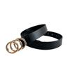 Creative Women'S Double Round Buckle Retro Decorative Belt Simple Jeans Belt Women