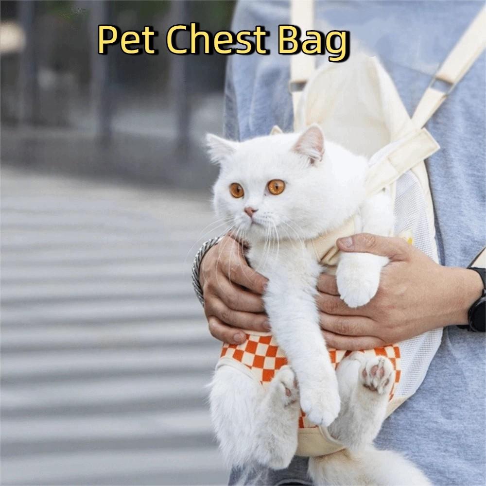 Adjustable Straps Pet Chest Bag Comfortable Cat Outgoing Bag Portable Pet Backpack  Camping
