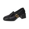 Mode Damen Schuhe Schnallenriemen Damen High Heels Eckige Zehenpartie Büro und Karriere Neue Eckige Zehenpartie Heels Damen