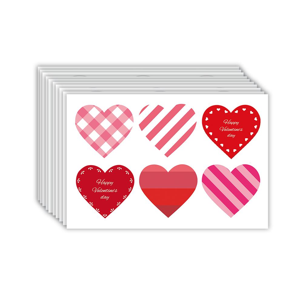 

60pcs/6styles, Valentine s Day Sticker Set for DIY Crafts, Valentine s Day Gift Stickers, Valentine s Day Gift Box Stickers,