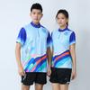 Unisex Badminton Sport Shirt Quick-Dry Breathable Mesh Half-Zip Top Tennis Volleyball Running