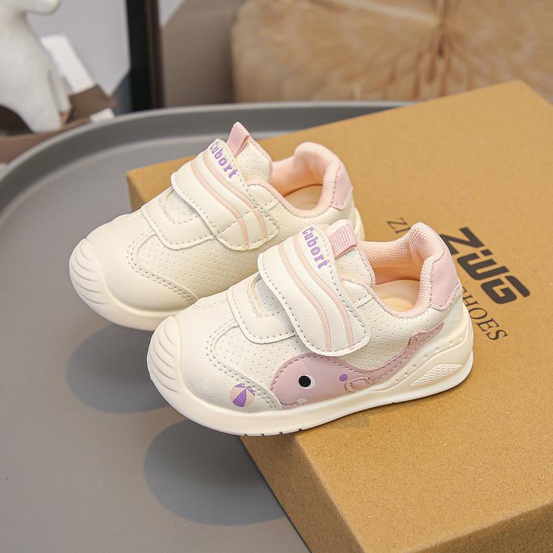 Baby Walking Shoes Toes Capped Comfortable Toddler Running Shoes Soft Sole 2025 New Fashion Kids Flat Shoes Non-slip Cute Trendy