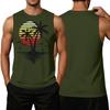 Men's Loose Fit Casual Sleeveless Tank Top Palm Tree Graphic Print Summer Beachwear Muscle Shirt