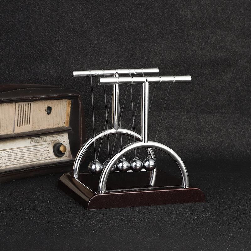 Newton Cradle Balance Steel Balls Perpetual Motion Collision Ball School Teaching Physics Science Pendulum Toy Home Decoration
