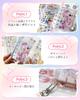 GOKEI Sticker Shrink M5 Mini Binder 2 Zippered 2 Clear PP Card Sticker Sticker Card Collage Pink Book, Plastic, Transparent, Size, [20 Refills,