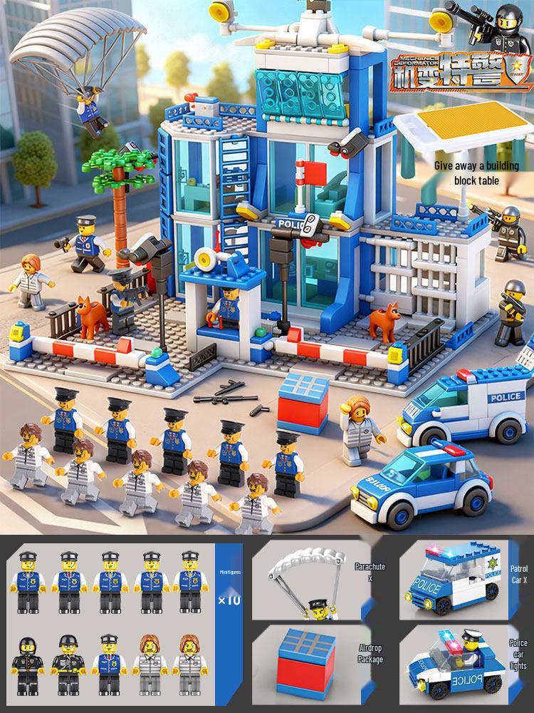 Police Station Building Blocks Toy - Educational Gift for Boys & Girls Ages 6-12 (2026)
