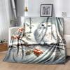 1pc Eagle Printing Lightweight Flannel Blanket, Comfortable and Warm Blanket, for Camping Sofa Bed and Couch Office, In All Seasons