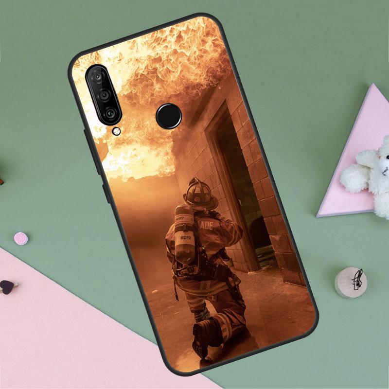Firefighter Heroes Fireman For Huawei P30 P40 Lite P60 Pro Nova 7i 8i 11i 12i 12s 10 9 SE Y90 Y60 Y70 Y72 Y61 Y91 Case