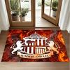 Sunderland Football Design Crystal Velvet Rug Soft Decorative Mat for Bedroom Entrance
