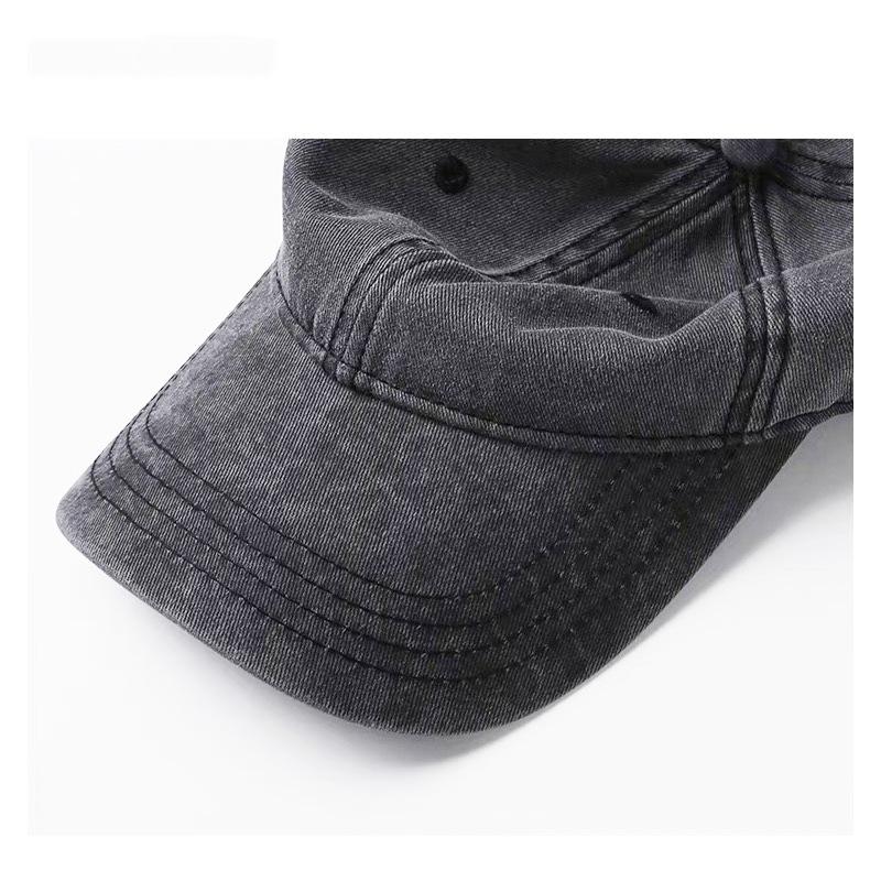 New and Old Baseball Caps for Men and Women, Spring and Autumn Fashion Denim Baseball Caps, Big Head Circumference Tide