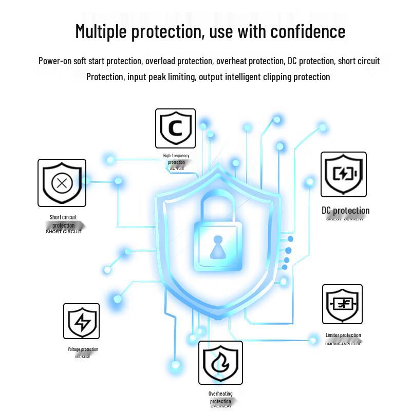 HuiDu E-2650 Professional 2U Dual-Channel Digital Power Amplifier (CN Version)