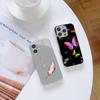 N142 Butterfly Phone Case for iPhone 16 15 11 Pro Max Samsung S24 S23 Ultra A54 A35 A52 Xiaomi Redmi Note 13 12 Pro Plated Frame Tempered Glass Cover