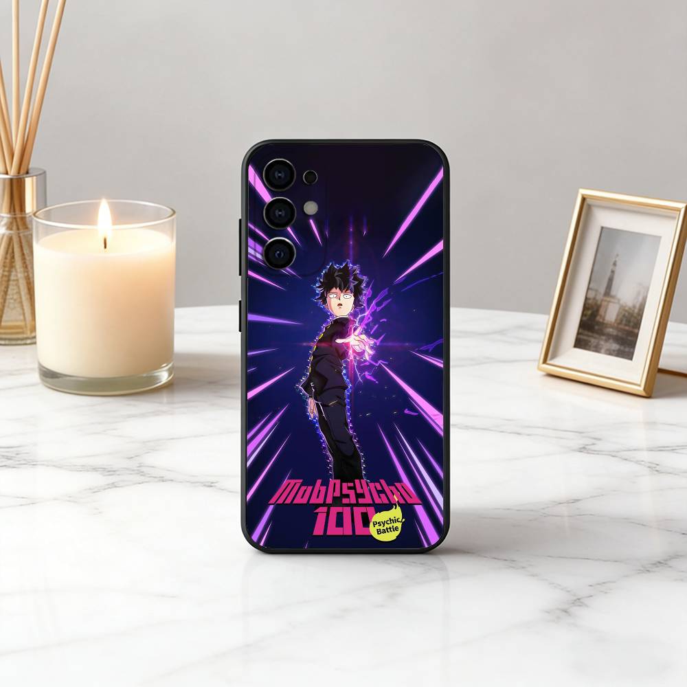 Mob P-Psycho 100 Shigeo K-Kageyama Phone Case For Samsung S25,S24,S21,S22,S23,S30,Ultra,S20,Plus,Fe,Soft Silicone Black Cover