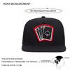 Poker Card A Four Embroidered Fashionable Men'S Flat Brimmed Hat Baseball Hat Hip Hop Hat Women'S Casual Decorative Sunshade Hat