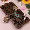 3 Cavity Gingerbread Man Chocolate Silicone Mold Walking Stick Candy Biscuit Making Christmas Ice Tray Cake Decor Baking Tool
