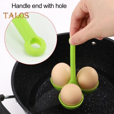 Portauova al vapore 3 fori per uova bollenti Facile da pulire Eccellente utensile da cucina per cottura a vapore in silicone per uova in camicia