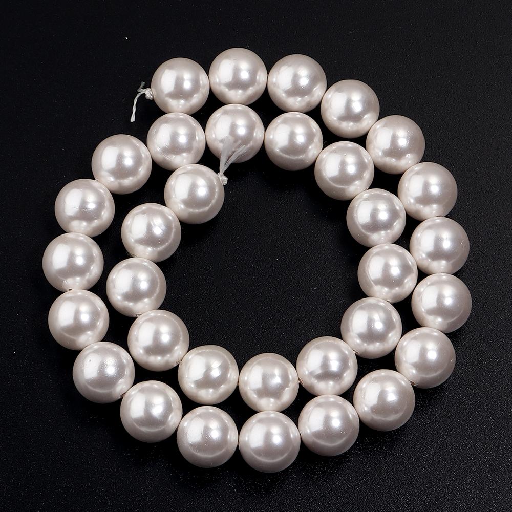 4/6/8/10/12mm Natural White Shell Pearl Beads Round Loose Spacer Beads For Jewelry Making DIY Bracelets Necklace Accessories