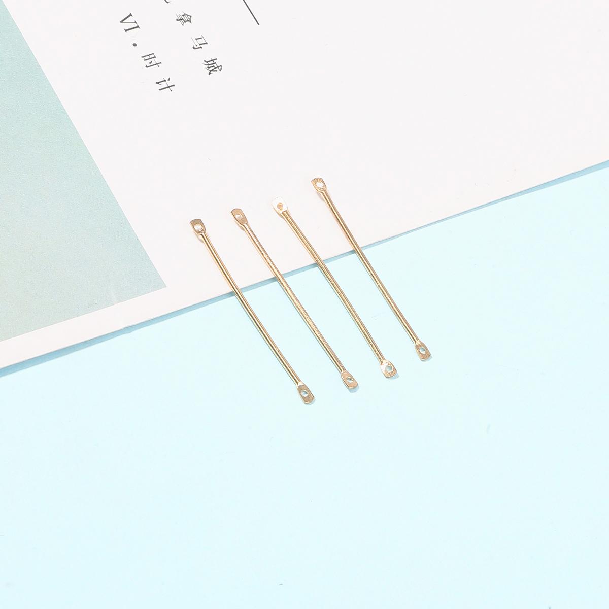 

50 шт металлические вешалки с двойным отверстием, соединители, очаровательные аксессуары для самостоятельного изготовления, принадлежности для изготовления ювелирных изделий 40mm золотой