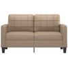 VidaXL 2-seater Sofa Cappuccino 140 Cm Faux Leather, Sofa, Upholstered Sofa, Living Room Seat, Loveseat, Living Room Sofa, 359121