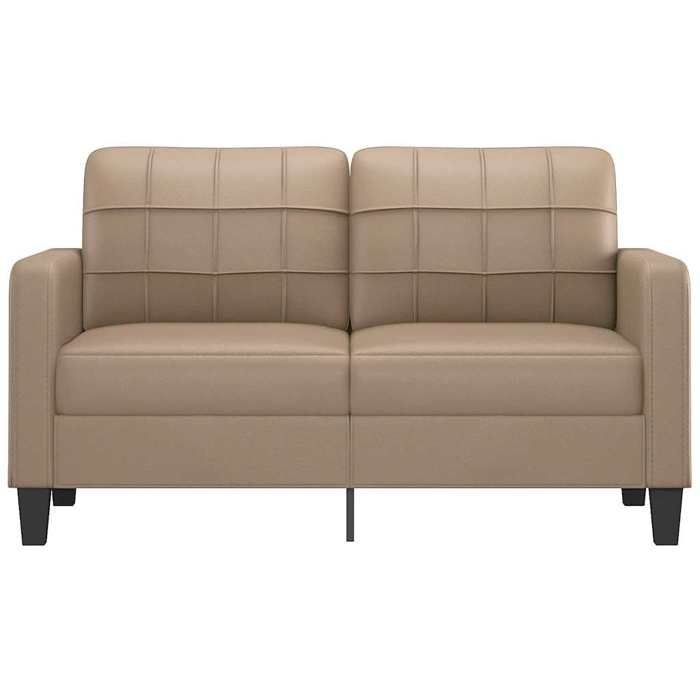 VidaXL 2-seater Sofa Cappuccino 140 Cm Faux Leather, Sofa, Upholstered Sofa, Living Room Seat, Loveseat, Living Room Sofa, 359121