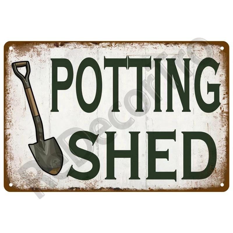 Retro Sign Home For Garden Outdoor Gardening Flowers Vintage Metal Sign Funny Plants Wall Decor Home Sweet Tin Sign Farm Birds