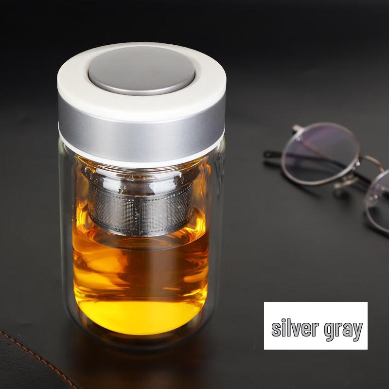 SX Double Wall Insulated Tea Infuser Glass Tumbler