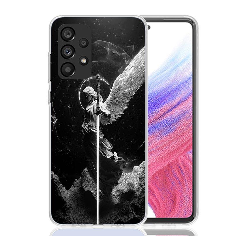 

Archangel Michael Phone Case For Samsung Galaxy A52 A32 A22 A12 A02S A50S A30S A51 A31 AA71 Note 20 Ultra 10 S10 Plus Galaxy A52 Samsung A30S