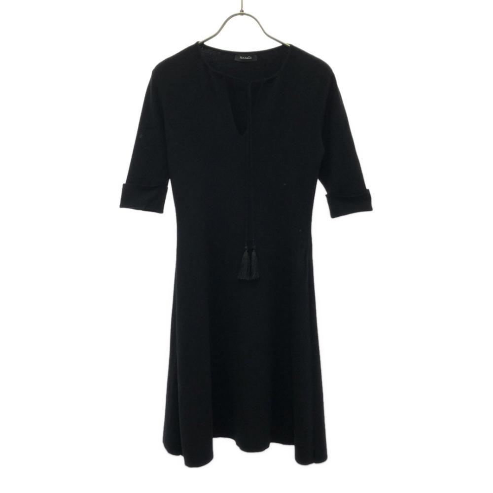 

MAX&CO Short sleeve knit one piece S black Women Used