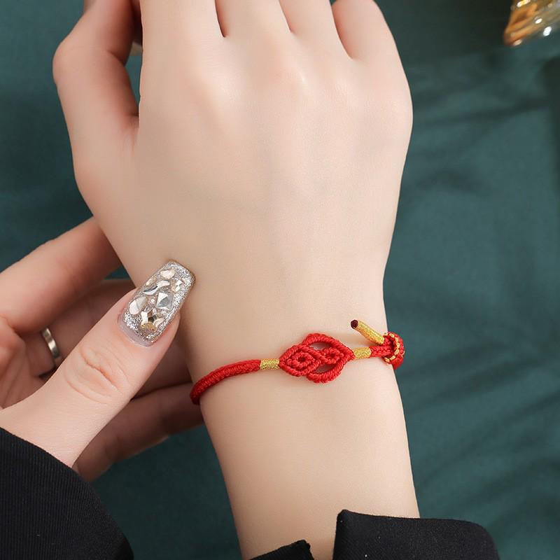 Chinese Gourd Beaded Red Rope Bracelet for Women – Good Luck & Prosperity Gift