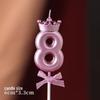 Crown Bow Number Candle
