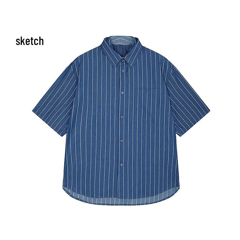 CROQUIS Men s Loose Fit Short Sleeve Shirt M