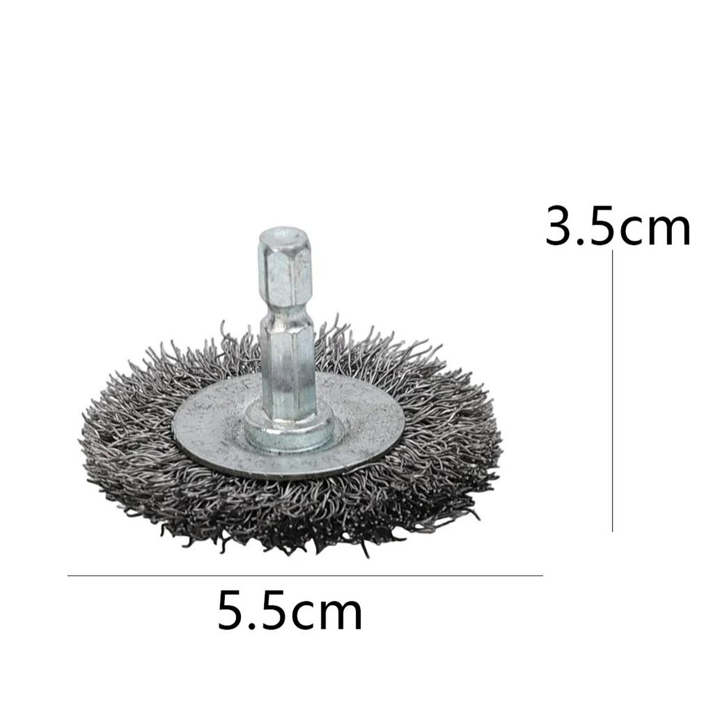 3 Styles Steel Wire Brush Disc Polishing Wheel Hex Shank Brushes Rotary Metal Polishing Cleaning Rust Corrosion Accessories