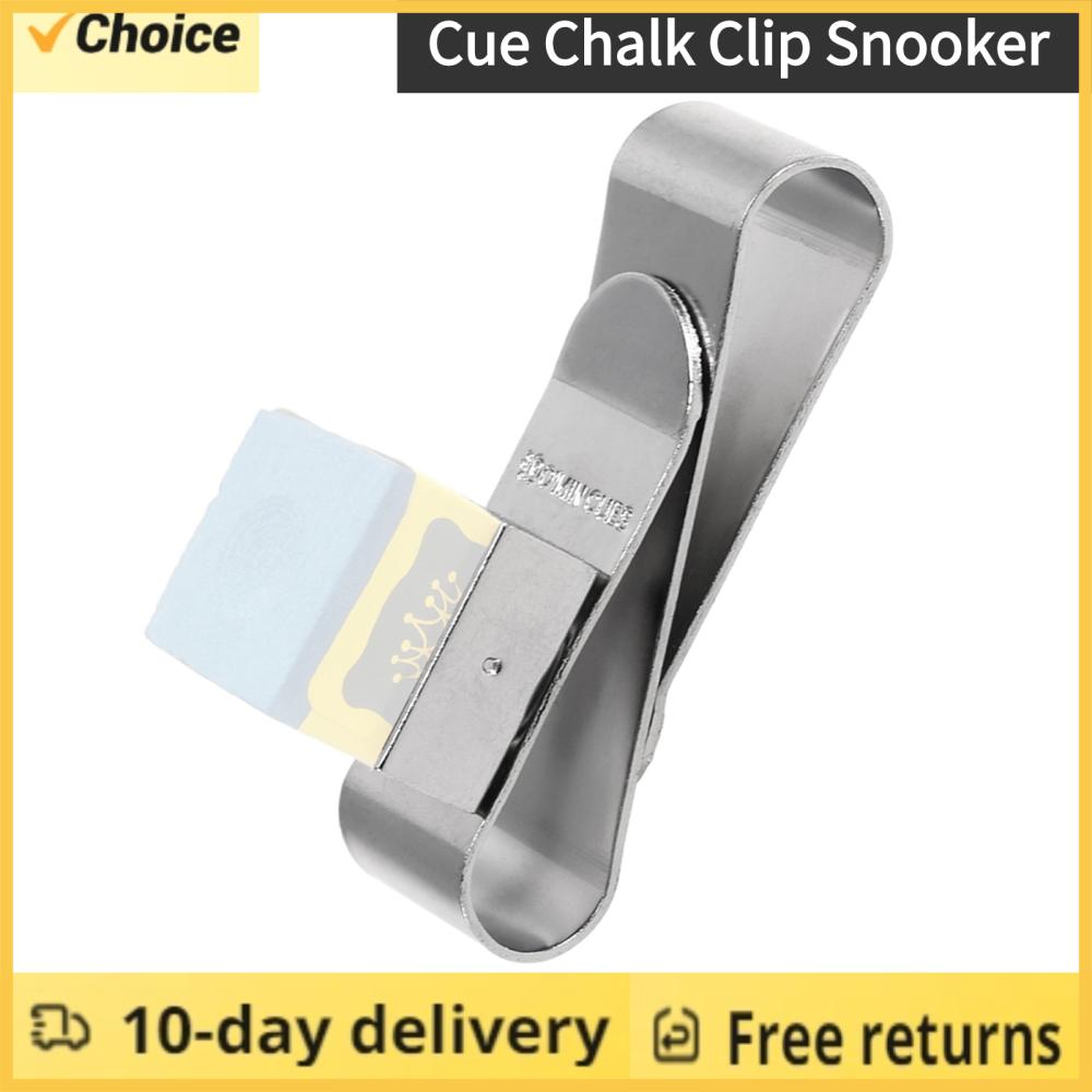 

Stainless Steel Cue Chalk Clip Snooker Billiards Chalk Holder Pool Cue Magnetic Chalk Holder with Clip