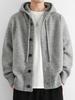 Herren Strick-Cardigan Pullover mit Kapuze - Herbst/Winter 2025 High-End Lockere Freizeitjacke