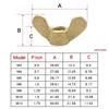 1/2/3/5 buc Piuliță Fluture Alamă GB62 M3 M4 M5 M6 M8 M10 M12 M14 M16 Piulițe Aripă Cupru Strânse Manual
