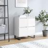 VidaXL Buffet White Glossy 60x35x70 Cm Engineered Wood 831222