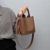 New Crossbody Bucket Bag with One Shoulder Leather Large Capacity Handbag Bag