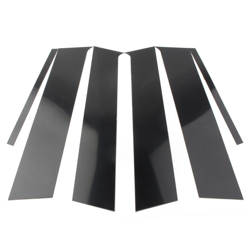 For Mitsubishi Lancer Sedan 6Pcs Car Pillar Posts Door Window Decorative Trim 2008 2009 2010 2011 2012 2013 2014 2015 2016 2017