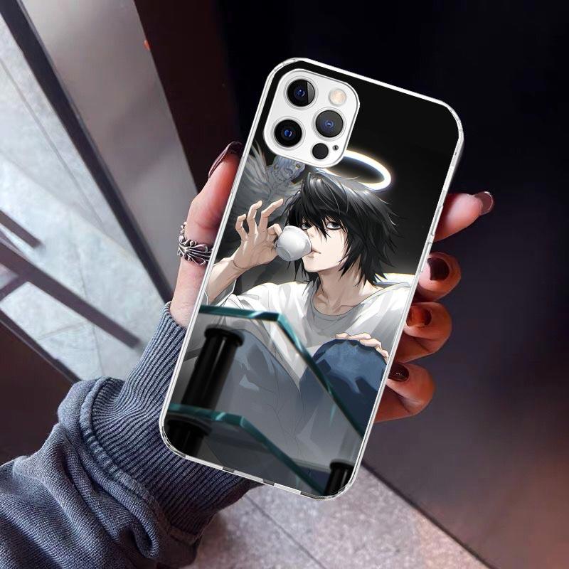 

N-Note D-Death L Lawliet Phone Case For iPhone 17 Air 16 15 Pro Max 14 Plus 13 Mini 12 11 Cover 7 8 SE Silicone Shell Print Fund iPhone 16
