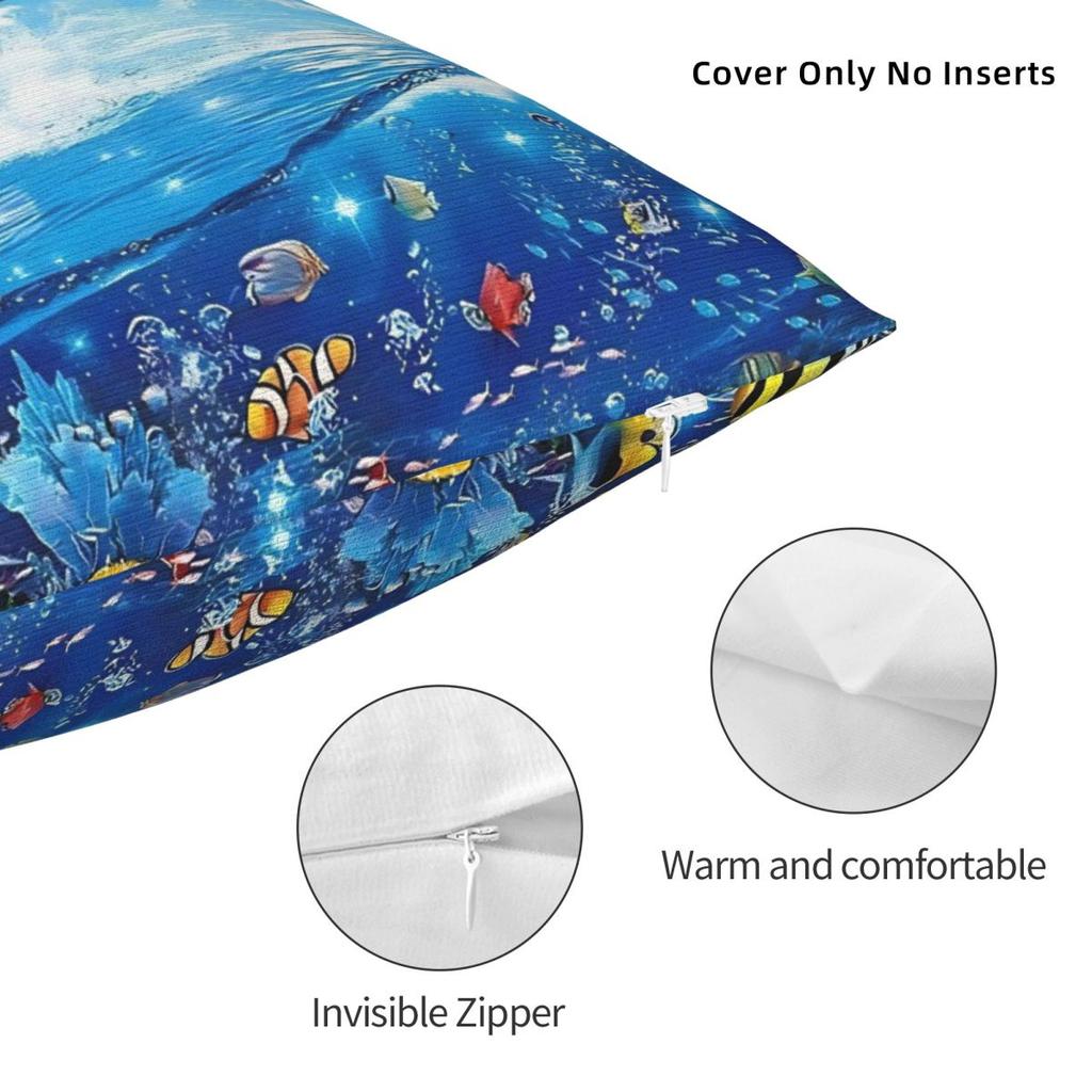 Symphony Dolphins Frutiger Aero Kuddfodral Roligt Kuddfodral Mjukt Anpassat Kuddöverdrag Örngott För Soffa Sovrum Heminredning