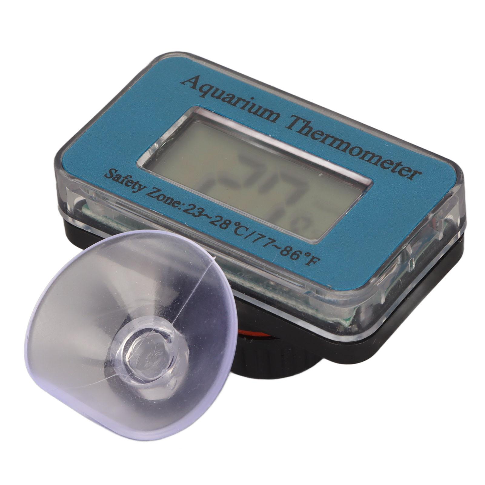 

Aquarium Thermometer Waterproof Large LCD Display Cordless Design Digital Fish Temperature Sensor with Suction Cup