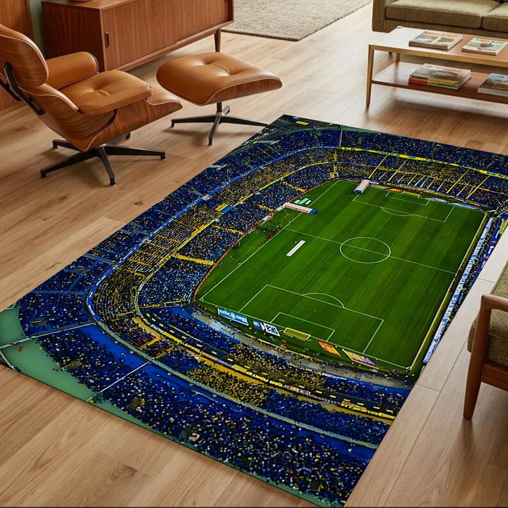 Soccer Stadium Night Match Portable Floor Mat Soft Plush Non-slip Bottom All-season Home Use Minimalist Modern Style Wedding Party Gift
