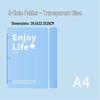 A4 Transparent Loose-Leaf File Folder